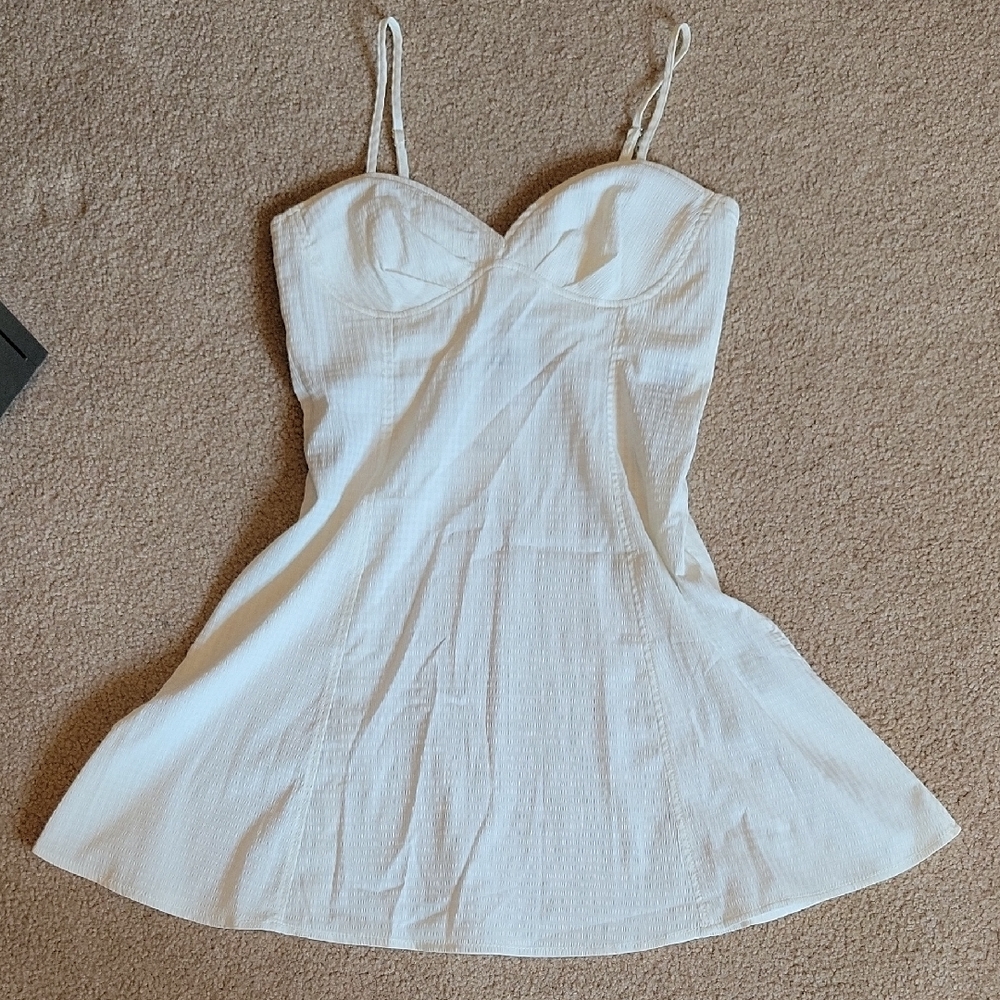 Elegant White Spaghetti Strap Dress